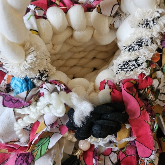 Vintage Scarf style high neck Handmade Vintage Fabric Scrap Hippie Boho Handbag - Picture 8 of 12